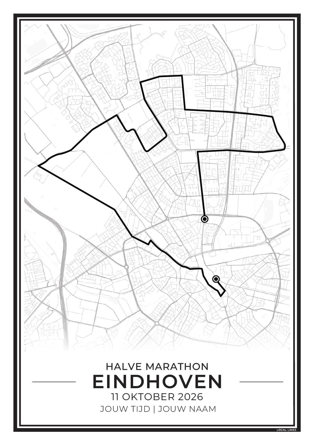 route ASML halve marathon Eindhoven 2026 poster