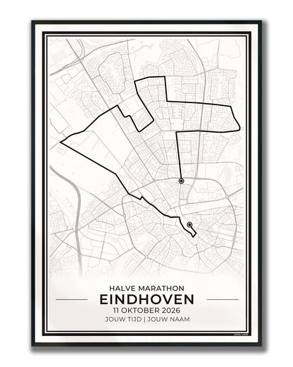 route ASML halve marathon Eindhoven 2026 ingelijste poster