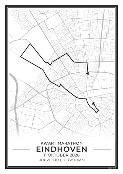 route ASML kwart marathon Eindhoven 2026 poster