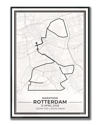 marathon Rotterdam poster 2026 ingelijst