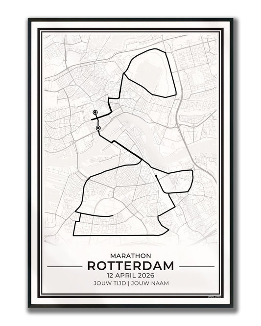 marathon Rotterdam poster 2026 ingelijst