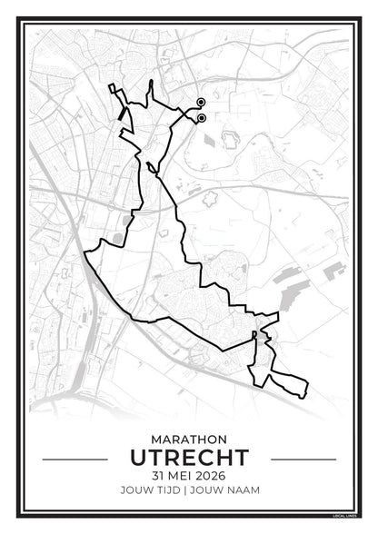 route marathon Utrecht 2027 hardloopposter