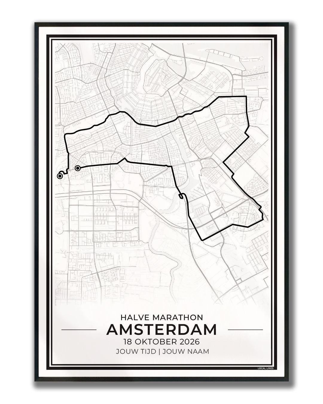 halve marathon TCS Amsterdam 2026 ingelijste poster