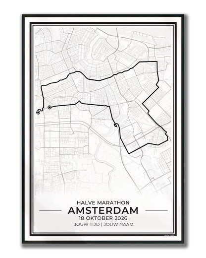 halve marathon TCS Amsterdam 2026 ingelijste poster