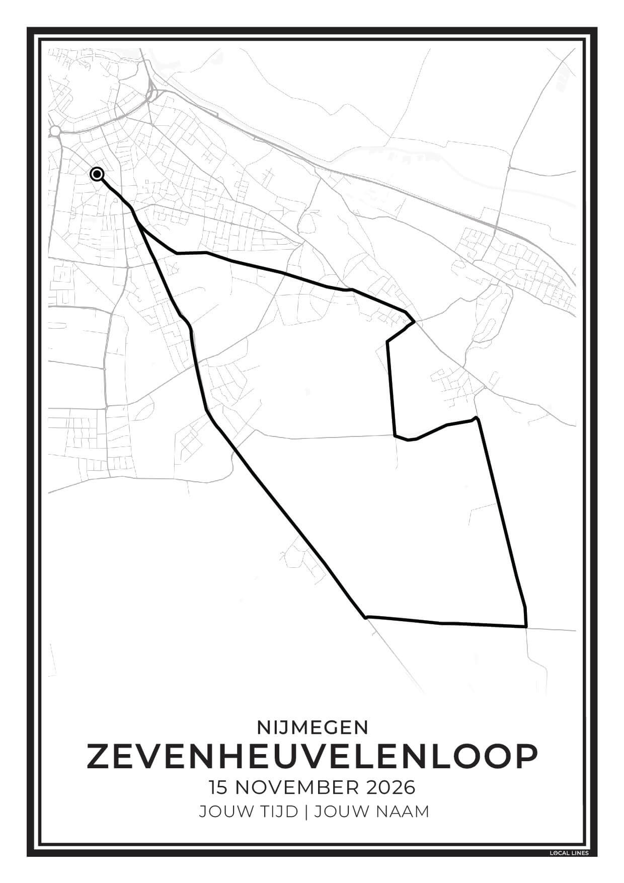 Route zevenheuvelenloop 2026 hardloopposter