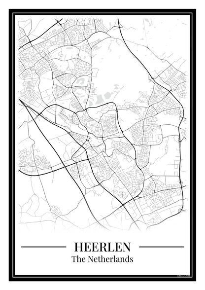 Heerlen — Minimalistische stadskaart poster