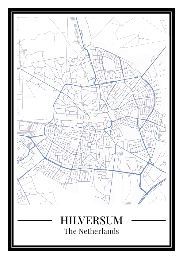 Hilversum - Poster Slate Blue