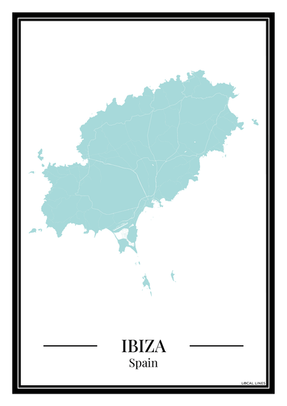 Ibiza - Poster Aqua Blue