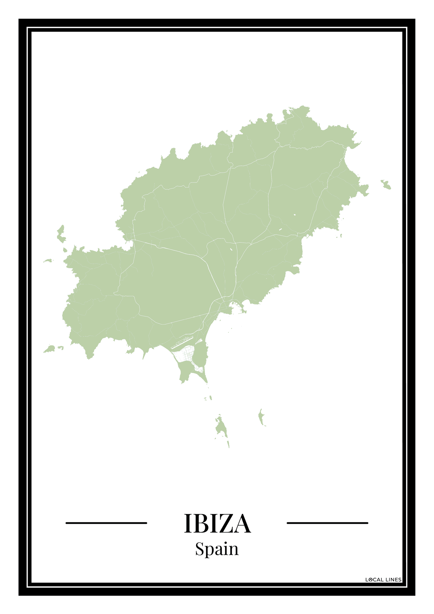 Ibiza - Poster Sage Green