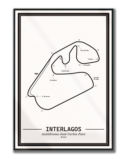 Poster Interlagos Formule 1 Circuit | Wit