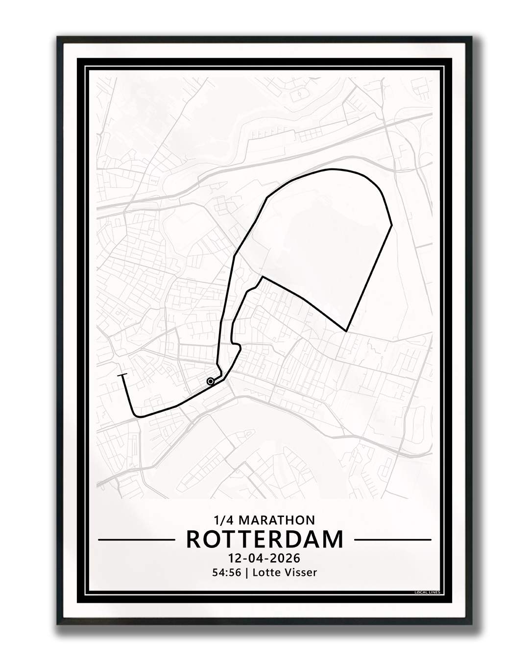 Kwart Marathon Rotterdam Hardloopposter