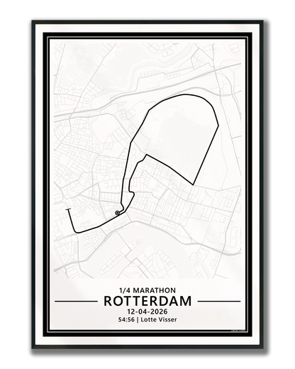 Kwart Marathon Rotterdam Hardloopposter