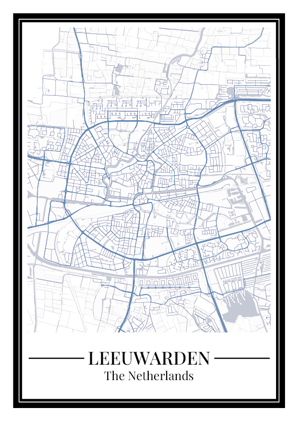 Leeuwarden - Poster Slate Blue