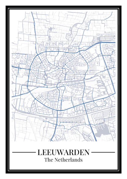Leeuwarden - Poster Slate Blue