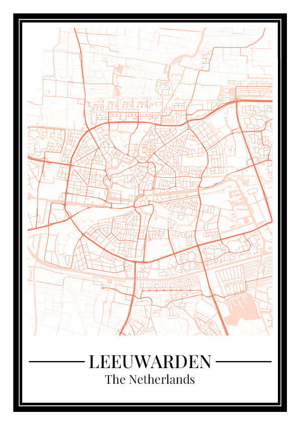 Leeuwarden - Poster Warm Peach