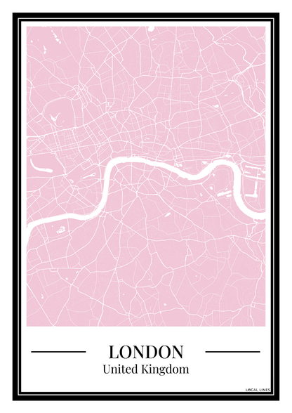 London - Poster Blush Pink
