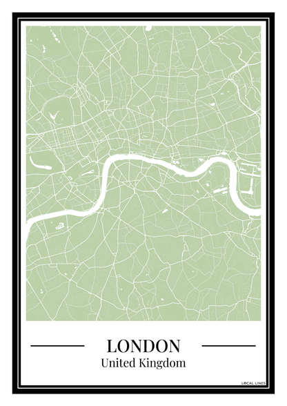 London - Poster Sage Green