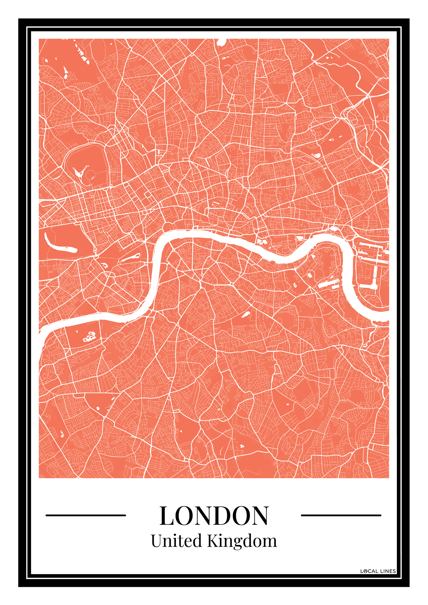 London - Poster Warm Peach