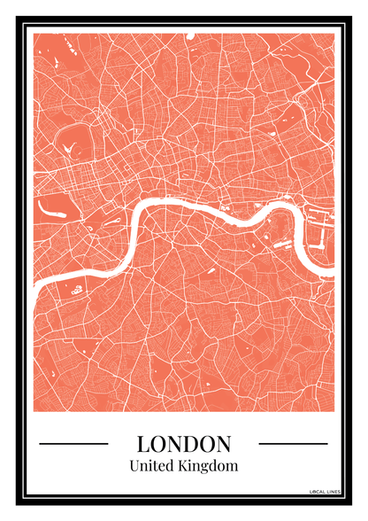London - Poster Warm Peach