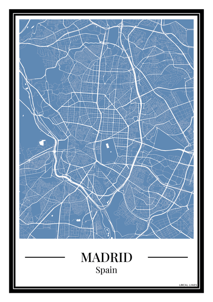 Madrid - Poster Slate Blue