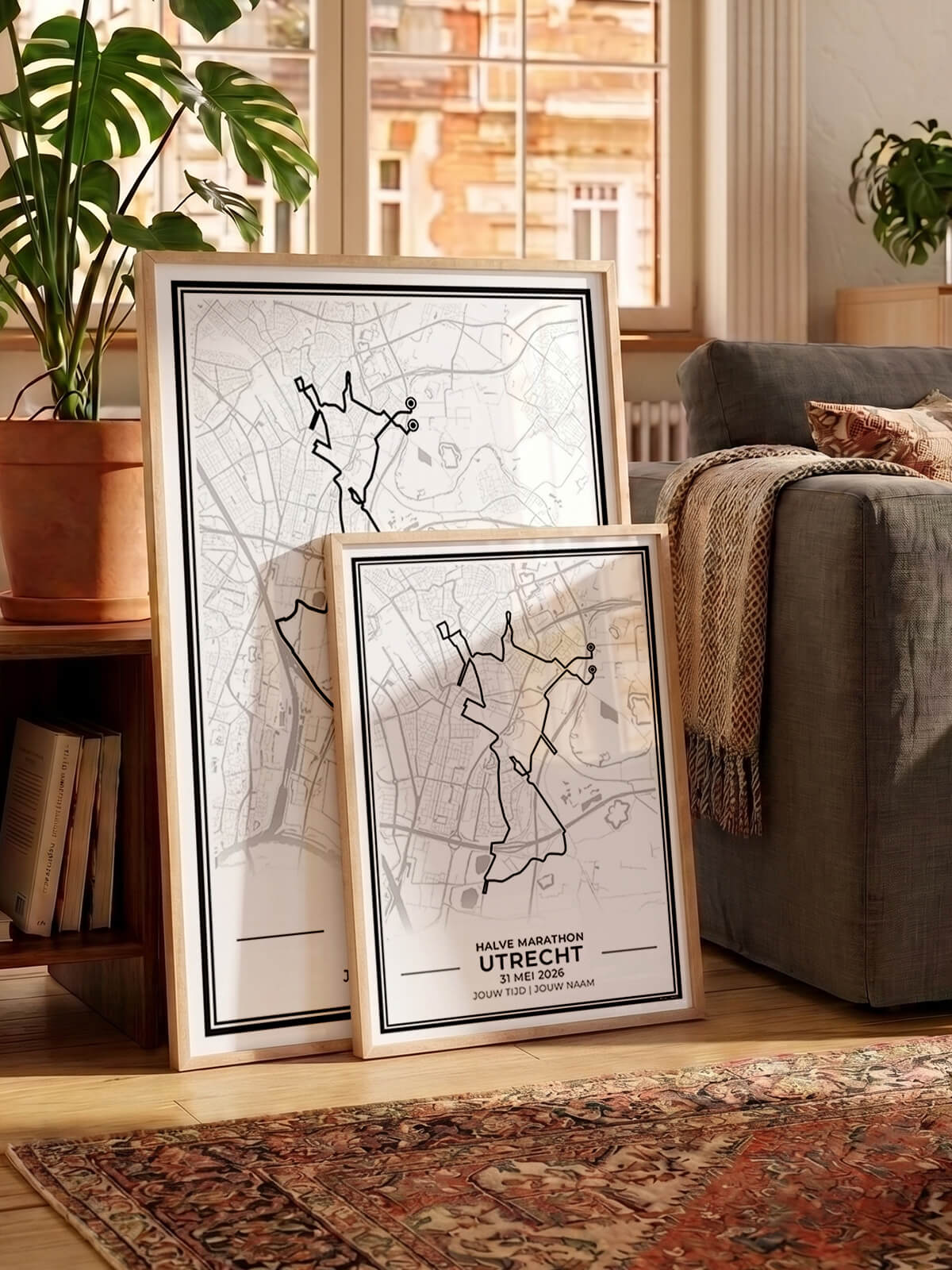 ingelijste routeposters Utrecht 2027 ingelijst in woonkamer algemeen