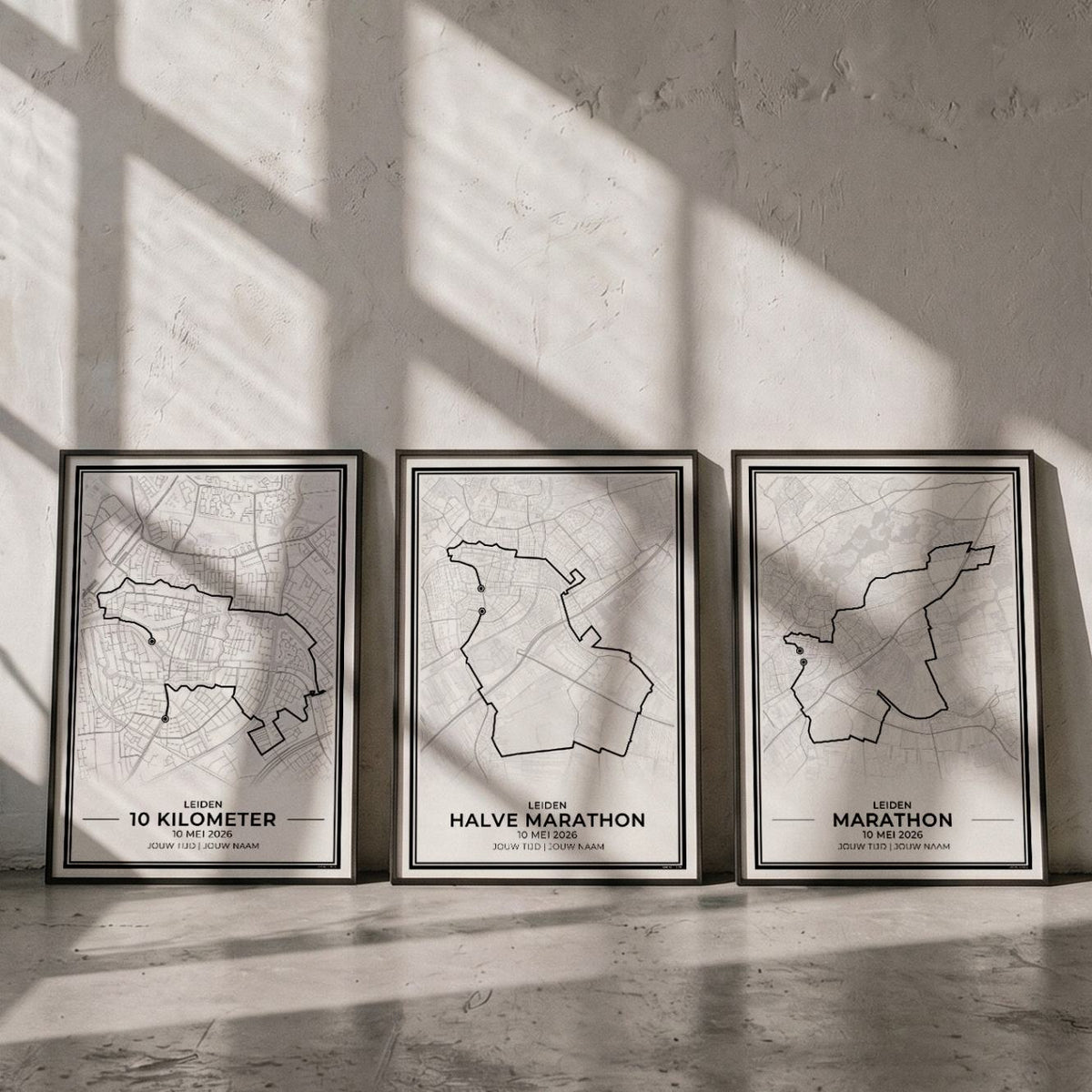 Routeposters Leiden als Cadeau voor hardlopers