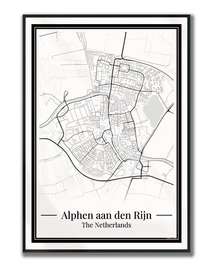 Alphen aan den Rijn — Minimalistische stadskaart poster