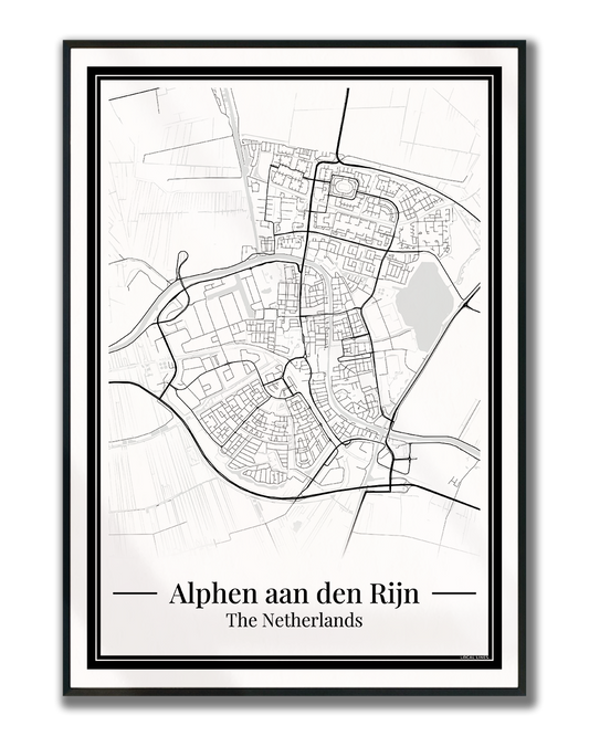 Alphen aan den Rijn — Minimalistische stadskaart poster