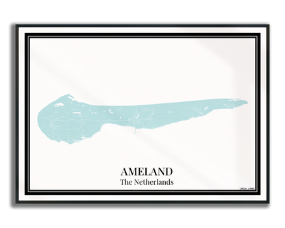 Ameland - Poster Aqua Blue