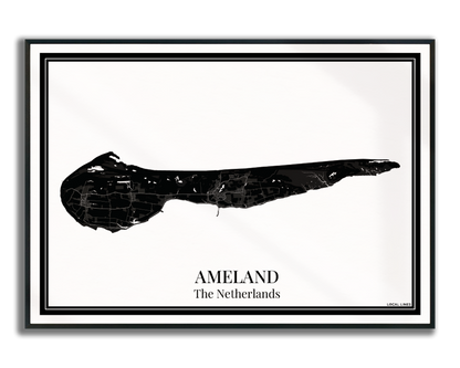Poster Ameland | Eilandkaart