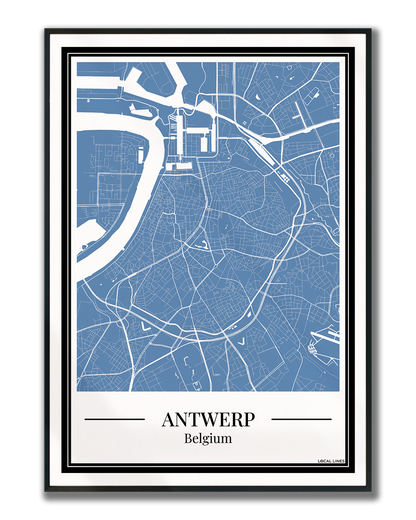 Antwerp - Poster Slate Blue