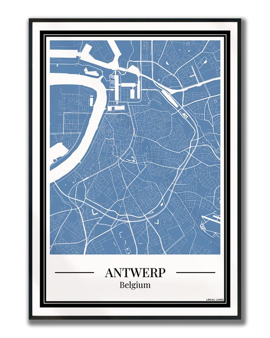 Antwerp - Poster Slate Blue