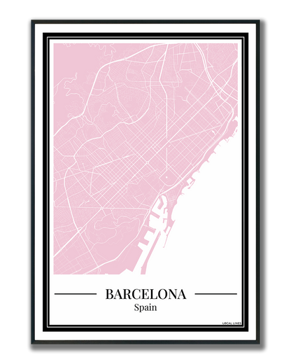 Barcelona - Poster Blush Pink
