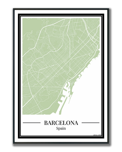 Barcelona - Poster Sage Green