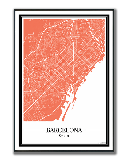 Barcelona - Poster Warm Peach