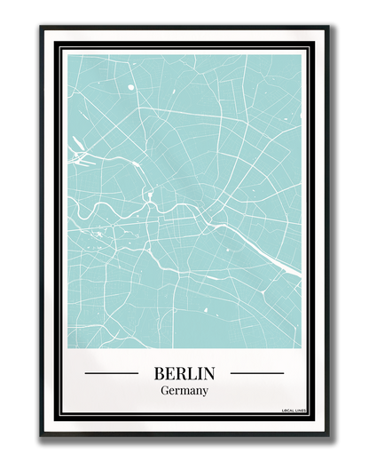 Berlin - Poster Aqua Blue