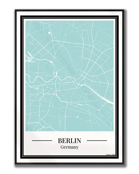 Berlin - Poster Aqua Blue