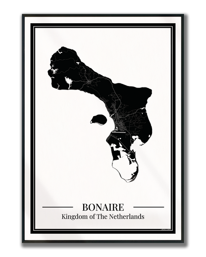 Bonaire — Eilandposter zwart