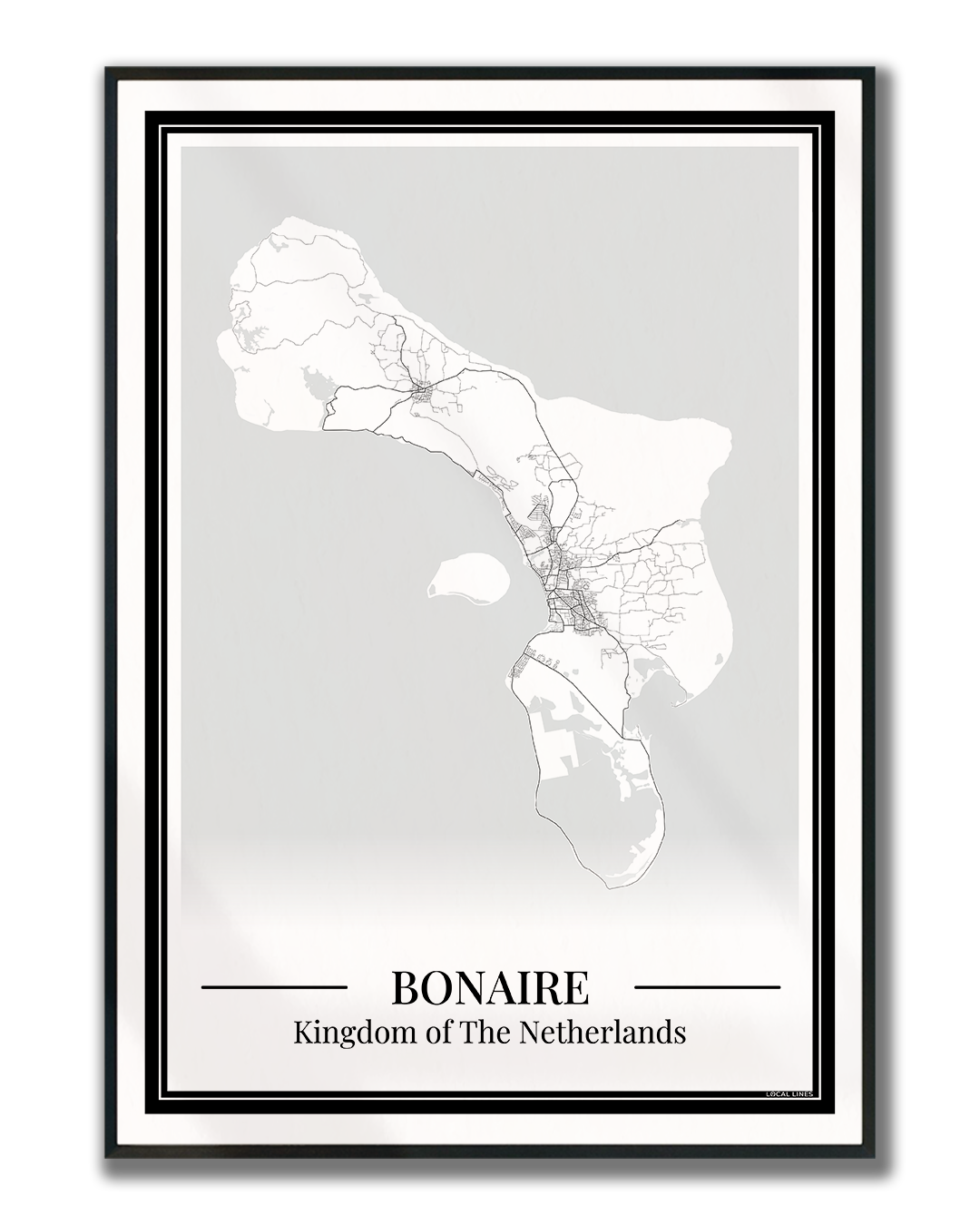 Bonaire — Eilandposter wit