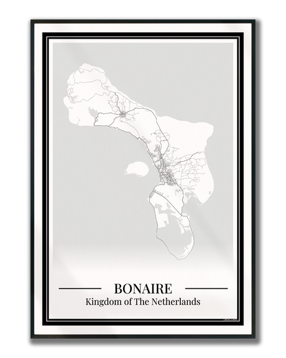 Bonaire — Eilandposter wit