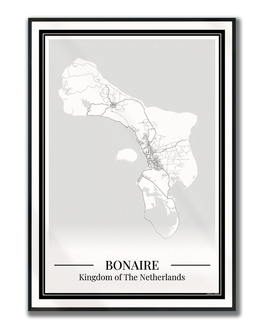 Bonaire — Eilandposter wit