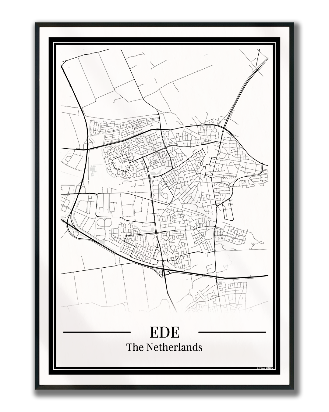 Ede — Minimalistische stadskaart poster