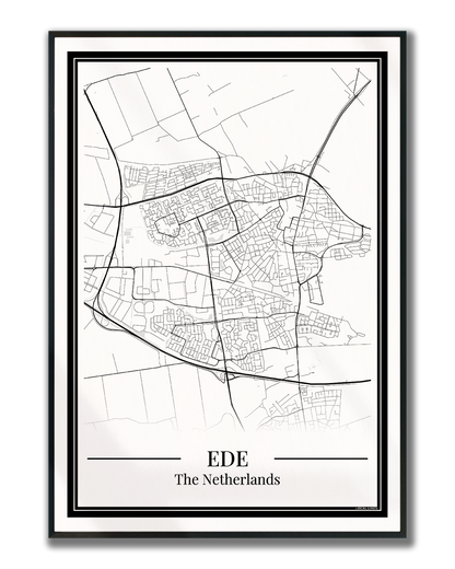 Ede — Minimalistische stadskaart poster
