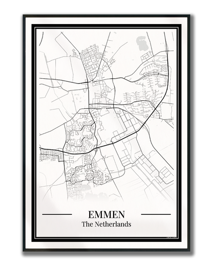 Emmen — Minimalistische stadskaart poster