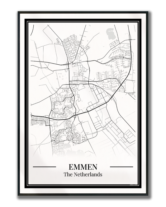 Emmen — Minimalistische stadskaart poster