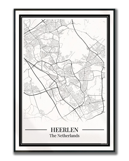 Heerlen — Minimalistische stadskaart poster