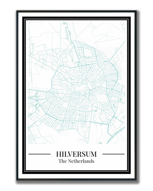 Hilversum - Poster Aqua Blue