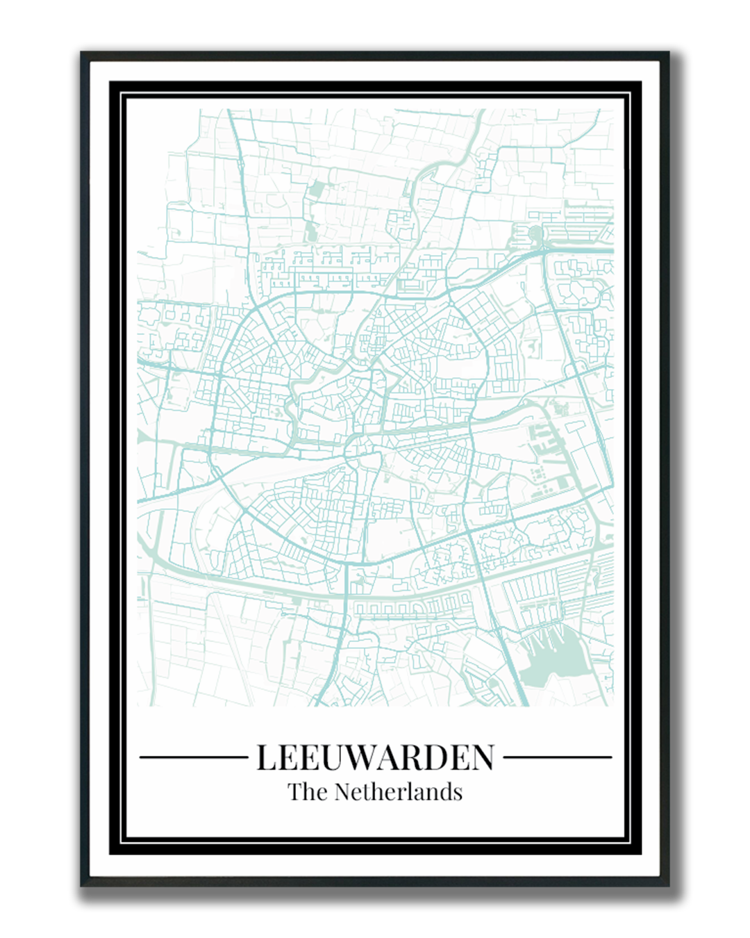 Leeuwarden - Poster Aqua Blue