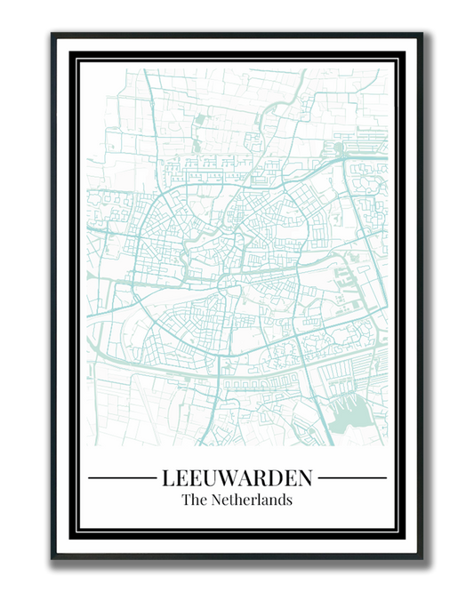 Leeuwarden - Poster Aqua Blue