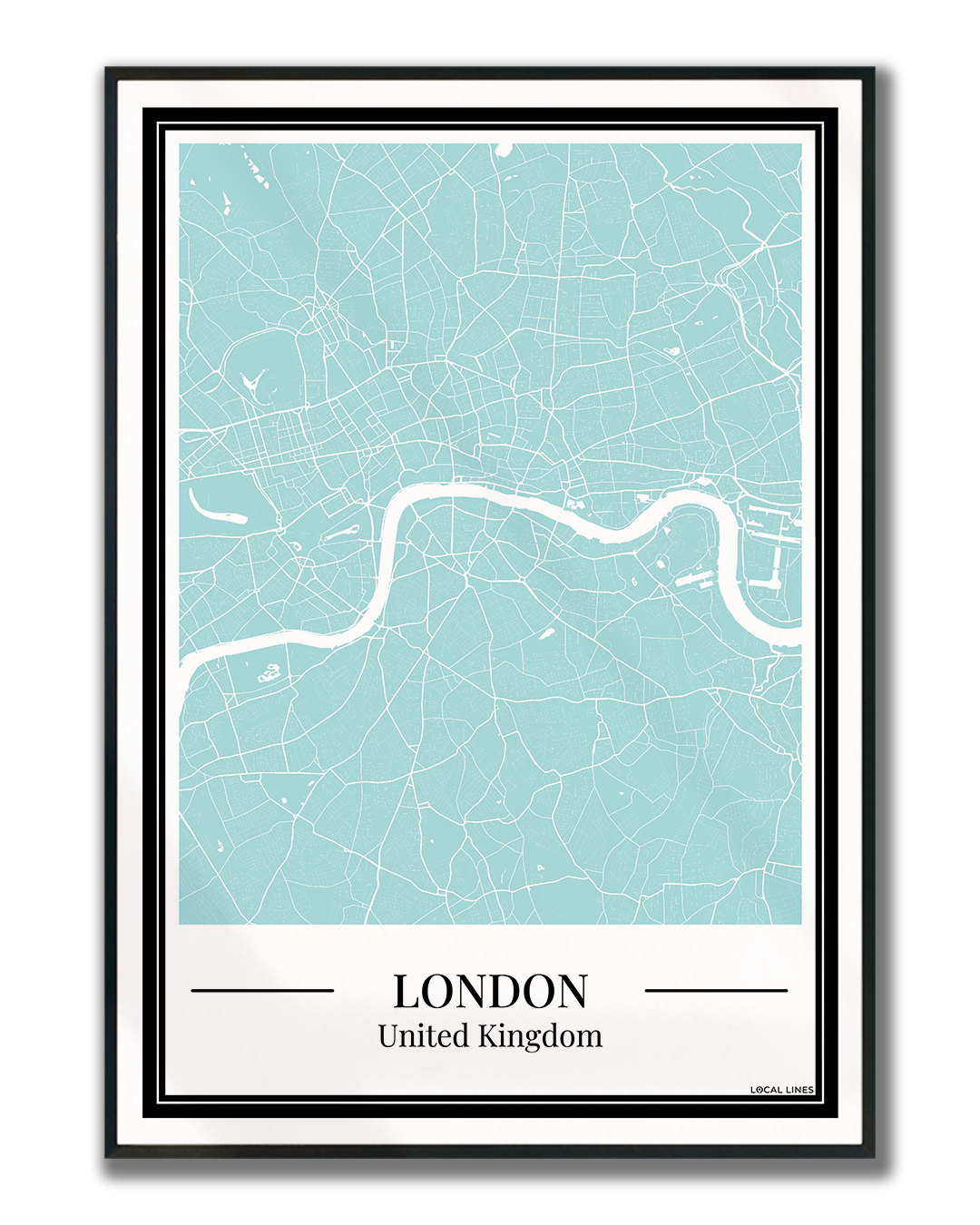 London - Poster Aqua Blue